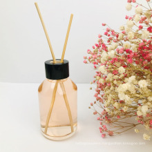 Home Decoration 100ml Round Glass Reed Diffuser Bottle with glass stoppers for aromatherapy fragrance aroma oil air fresh